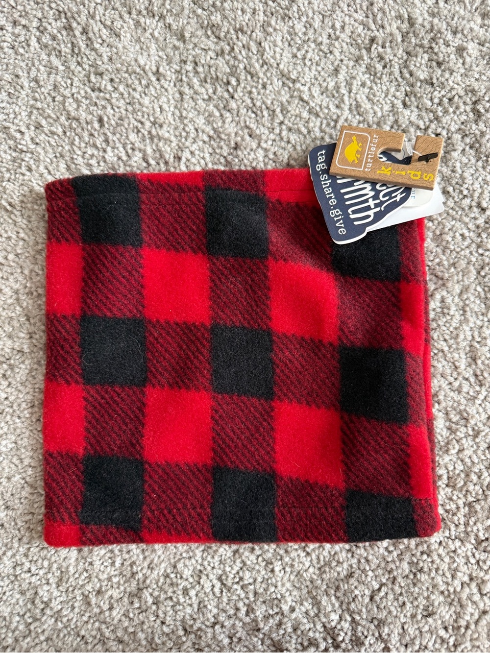 Unknown Brand Kids Red & Black Buffalo Plaid Face Mask